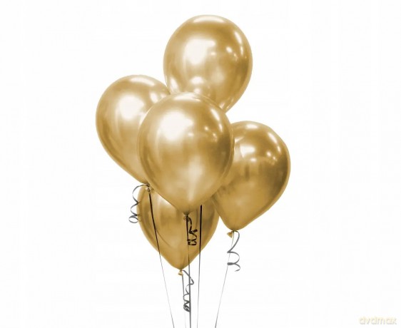 5 szt. Balony PLATYNOWE złote bukiet balonowy