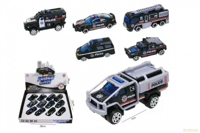 Auta policja 7cm 12szt/disp HX235 52886