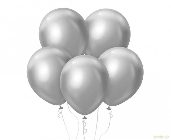 Balony Beauty&Charm platynowe srebrne 30cm 5szt