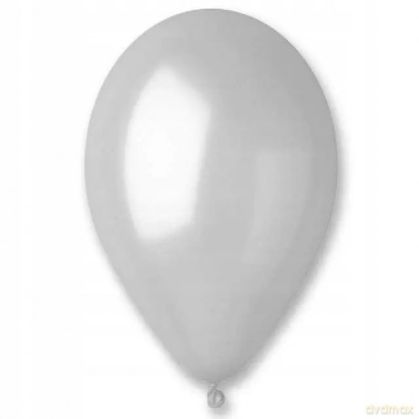 Balony Classic Gemar srebrny metalik 8" 100 szt.