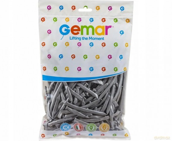 Balony do modelowania Gemar srebrne 100 szt.