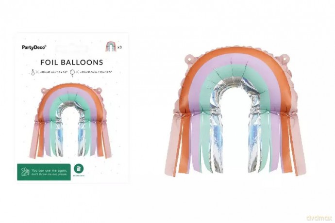 Balony fol.Tęcza z frędzlami A3 mix FB291 90767