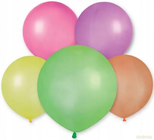 Balony Lateksowe Neonowe Fluor MIX Kolorowe Urodziny Party 19cali 25szt.