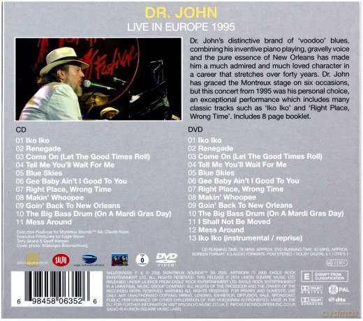 Dr. John: Live In Europe 1995 [CD]+[DVD]