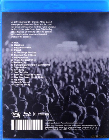 Simple Minds: Celebrate Live At The Sse Hydro Glasgow [Blu-Ray]