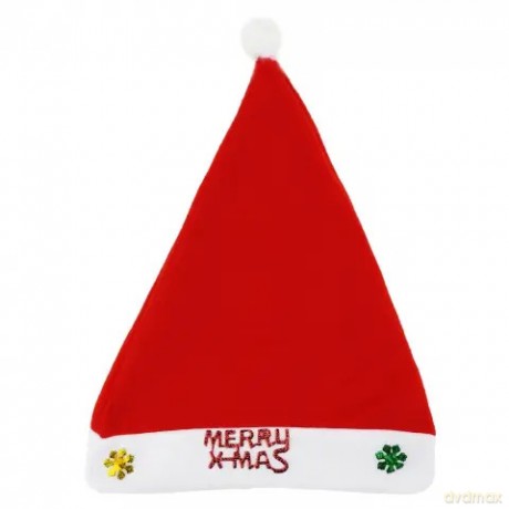 Czapka mikołaja filcowa merry christmas 1 szt