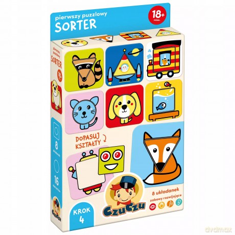 CzuCzu. Pierwszy puzzlowy sorter, 30 elementów [PUZZLE]