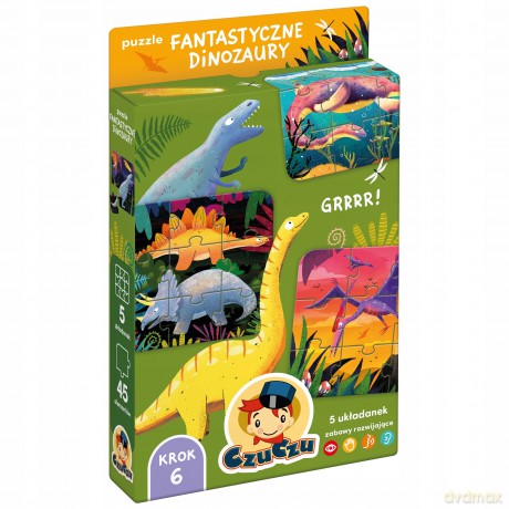 CzuCzu. Puzzle 45 elementów. Fantastyczne dinozaury [PUZZLE]