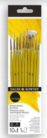 Daler Rowney Simply zestaw pędzli Mix Media - 10 szt. mini