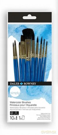Daler Rowney Simply zestaw pędzli Watercolor 10 szt.