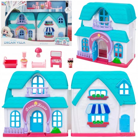 Domek dla lalek Trifox ZESTAW PRZENOŚNY DOMEK DLA LALEK ZAMEK 27 cm