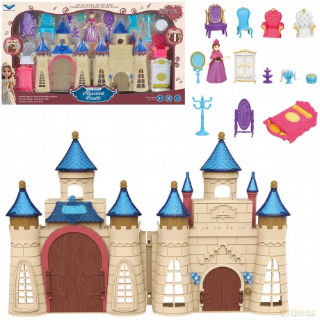 Domek dla lalek Trifox ZESTAW PRZENOŚNY DOMEK DLA LALEK ZAMEK K 30 cm