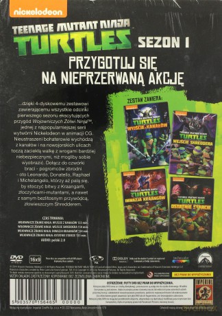 Wojownicze Żółwie Ninja sezon 1 [4DVD]
