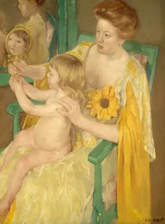 GRAFIKA 2000 el. Matka i dziecko, Mary Cassatt, 1905 [PUZZLE]