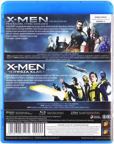 X-men: Przeszłość, która nadejdzie / X-Men: Pierwsza klasa [2xBlu-Ray]