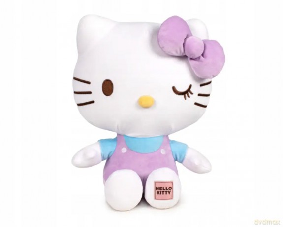 Hello Kitty - Plusz z naszywką 32 cm, Fioletowy