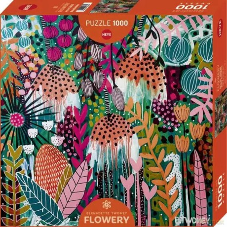HEYE 1000 el. Flowery, Rubinowe słońce [PUZZLE]