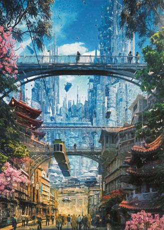HEYE Puzzle Future Cities: Dzielnica Handlowa, 1000 elementów