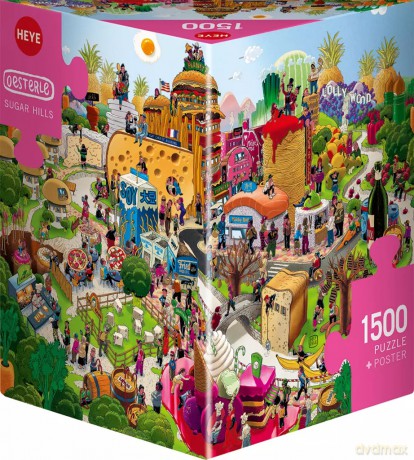 HEYE 1500 el. Cukrowe wzgórza + plakat [PUZZLE]