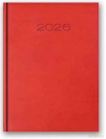 Kalendarz 2026 A5 dzienny Vivella Czerwony [KALENDARZ]