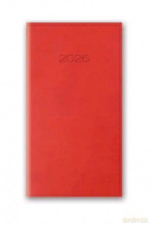 Kalendarz 2026 A6 tygodniowy kieszonkowy Vivella Czerwony [KALENDARZ]