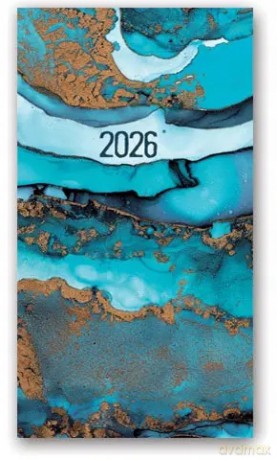 Kalendarz książkowy 2026 A6 Lucrum niebieski [KALENDARZ]