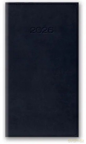 Kalendarz książkowy 2026 A6 Lucrum niebieski [KALENDARZ]