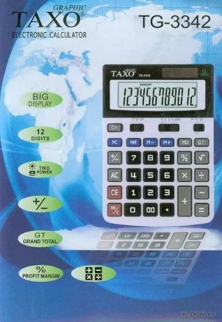 Kalkulator biurowy Taxo Kalkulatot Taxo TG-3342 srebrny
