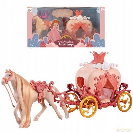 Kareta Z Koniem Zestaw Karoca Koń Kucyk Kraina Konik Zabawka Dla Dzieci