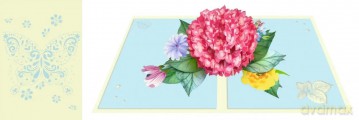 Karnet 12x18cm + koperta POP-UP Ogród