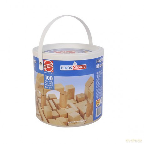 HEROS Drewniane Naturalne 100 el [KLOCKI]