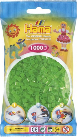 Koraliki Hama 1000 Midi zielony neonowy 207-37