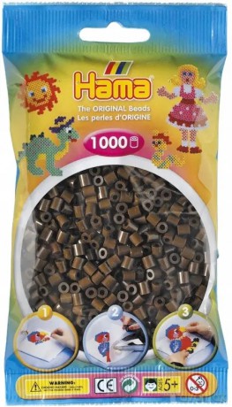 Koraliki Hama brązowe 5 lat + 1000 szt.
