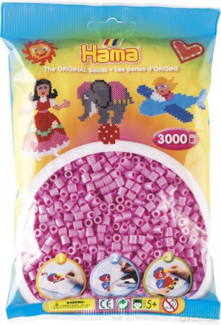 Koraliki Hama Midi 3000 201-48 Różowe Pastelowe