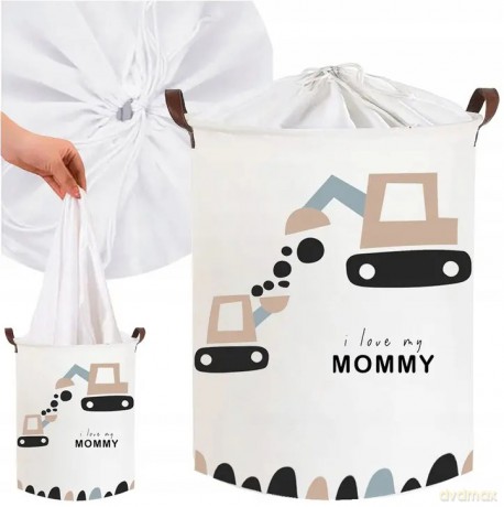 KOSZ NA ZABAWKI ZAMYKANY POJEMNIK ORGANIZER I LOVE MUMMY PREMIUM XL 43l