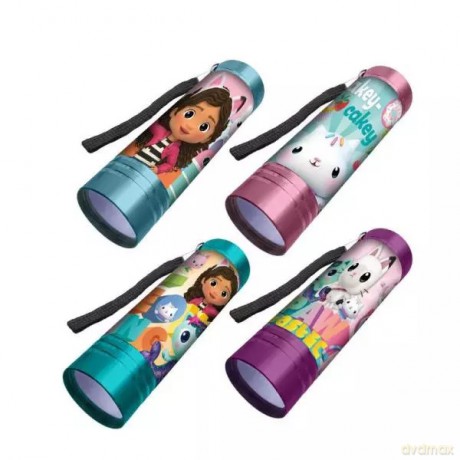 Latarka aluminiowa LED 9cm 4 wzory Koci Domek Gabi Gabby's Dollhouse GD00025 Kids Euroswan
