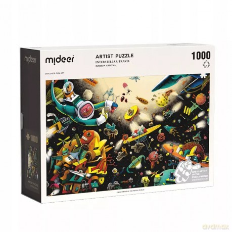 MIDEER 1000 el. Artystyczne dla Dzieci z Klejem Mideer - Kosmiczna podróż [PUZZLE]