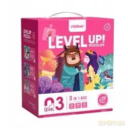Mideer LEVEL UP! Zestaw dziecięcych puzzli średnio zaawansowe księżniczki [PUZZLE]