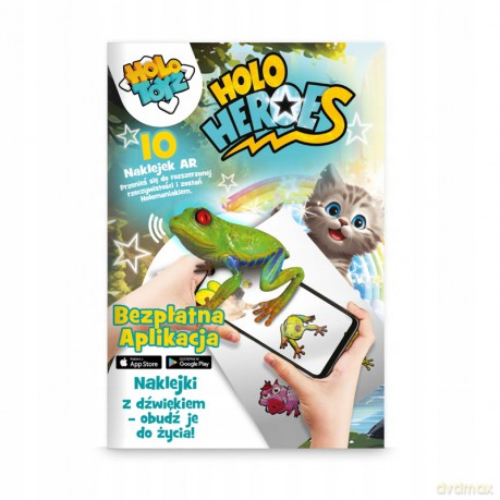 Naklejki dla dzieci AR Holo Heroes 3D 10 szt. darmowa aplikacja 3+ HoloToyz