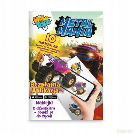 Naklejki dla dzieci AR Metal Mania 10 szt. darmowa aplikacja 3+ HoloToyz