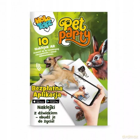 Naklejki dla dzieci AR Pet Party 3D 10 szt. darmowa aplikacja 3+ HoloToyz