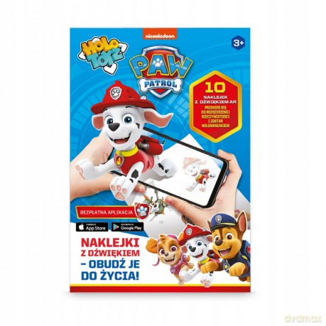 Naklejki dla dzieci AR Psi Patrol 3D 10 szt. darmowa aplikacja 3+ HoloToyz