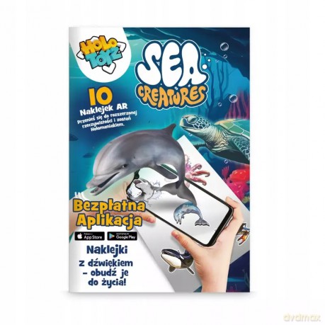 Naklejki dla dzieci AR Sea Creatures 10 szt. darmowa aplikacja 3+ HoloToyz