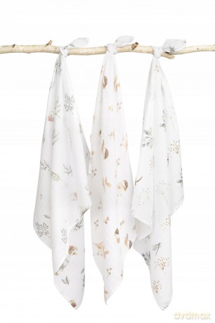 Pielucha muślinowa biała 3szt