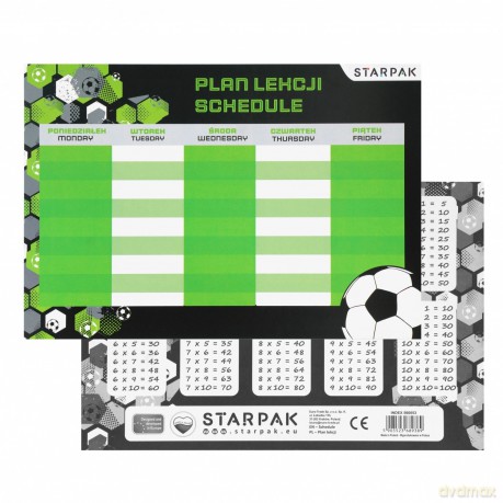 Plan Lekcji Tabl Mnoz A5 Fb Starpak Pb A 25/750
