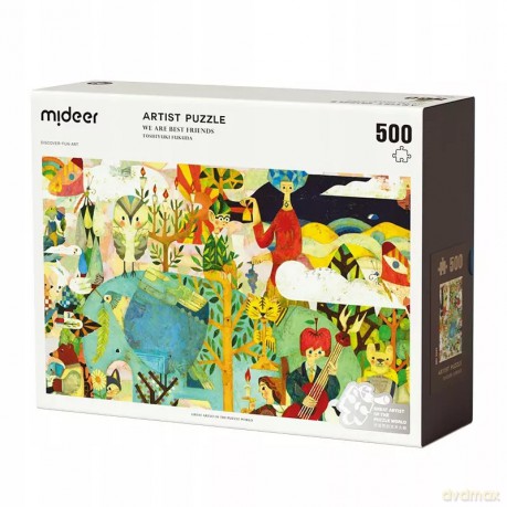 Puzzle 500 elementów Artystyczne dla Dzieci z Klejem Mideer Przyjaciele [PUZZLE]