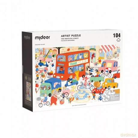 Puzzle Artystyczne dla Dzieci z Klejem Mideer Uliczny Zgiełk 104 Elementy [PUZZLE]