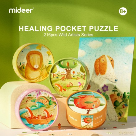 Puzzle Mideer 216 elementów Lew z dmuchawcem