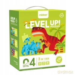 Puzzle Mideer 252 elementów Puzzle dinozaury 3 w 1 [PUZZLE]