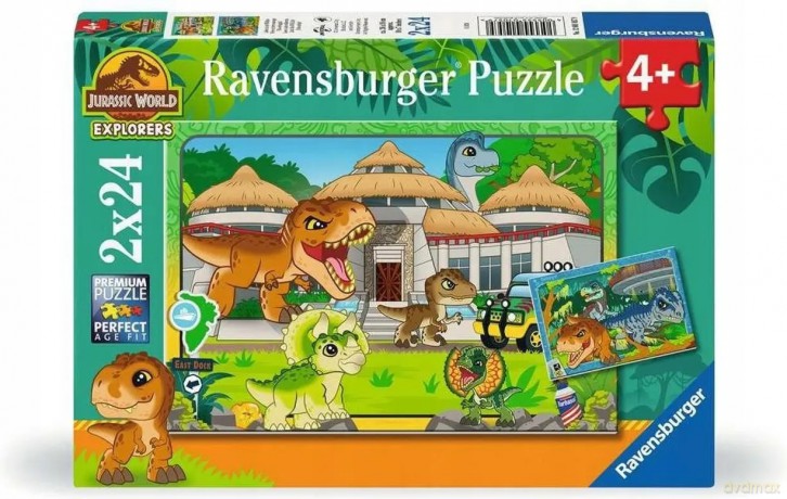 RAVENSBURGER Puzzle Jurassic World 2x24 elementy [PUZZLE]